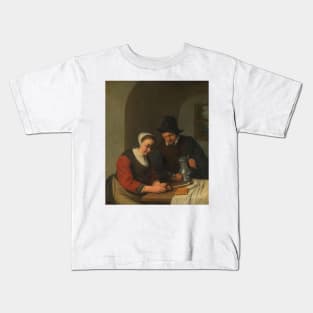 The Confidential Interview by Adriaen van Ostade Kids T-Shirt